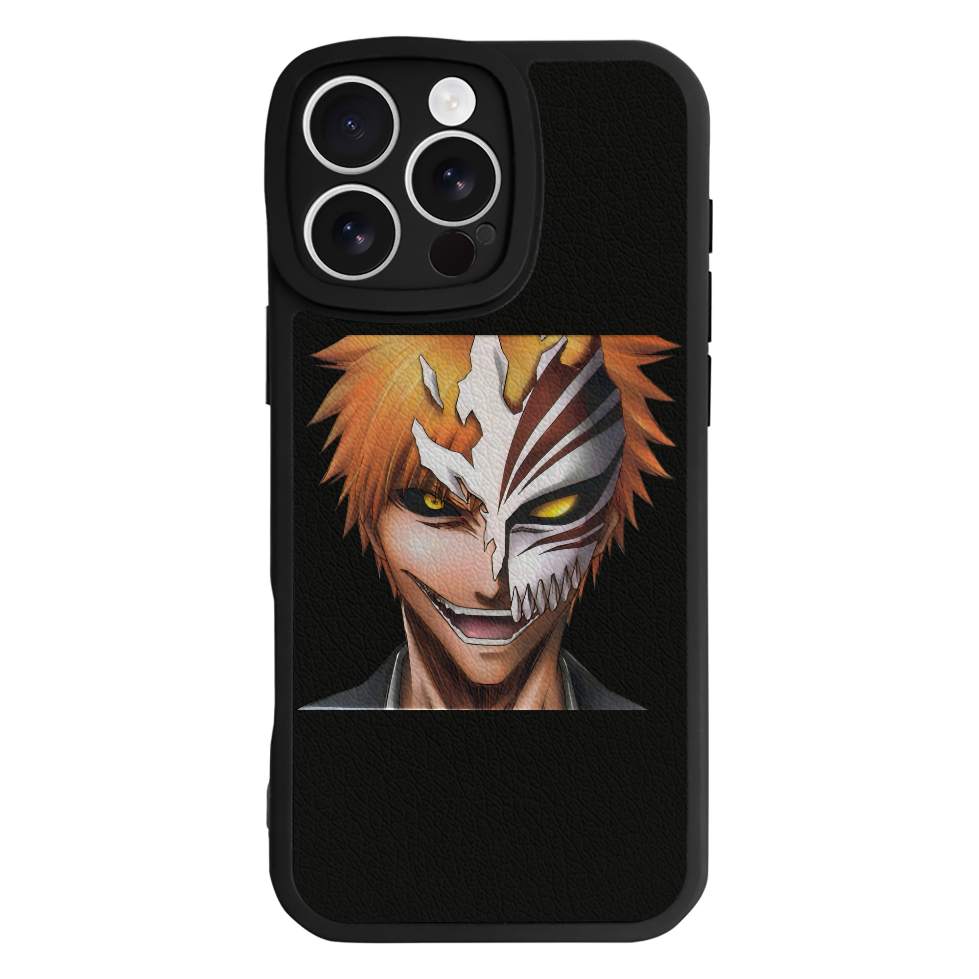 ブリーチ 黒崎一護（くろさき いちご）BLEACH Kurosaki Ichigo 【iPhone 16シリーズ対応】シリコンスマホケース（レザー調） 材質：シリコン